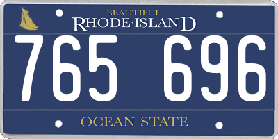 RI license plate 765696