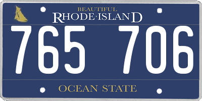RI license plate 765706