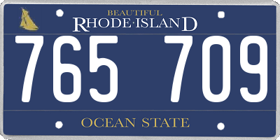 RI license plate 765709