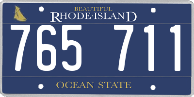 RI license plate 765711