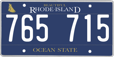RI license plate 765715