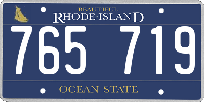 RI license plate 765719
