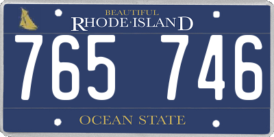 RI license plate 765746