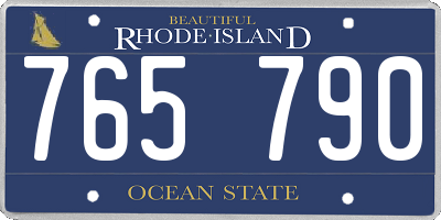 RI license plate 765790