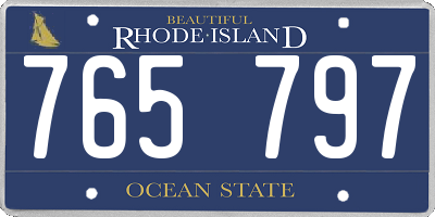 RI license plate 765797
