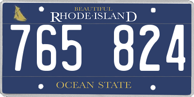 RI license plate 765824