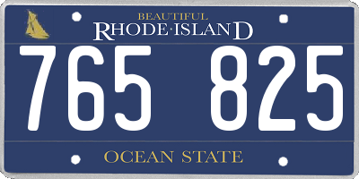 RI license plate 765825