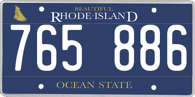 RI license plate 765886