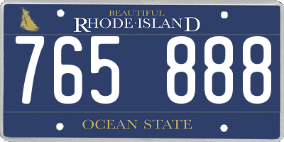 RI license plate 765888
