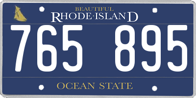 RI license plate 765895