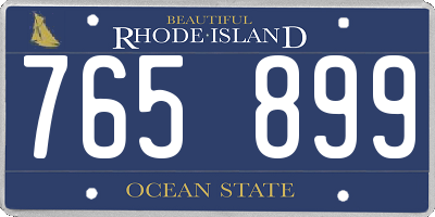 RI license plate 765899