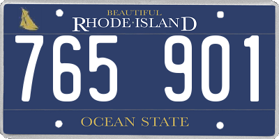 RI license plate 765901