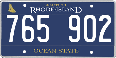 RI license plate 765902