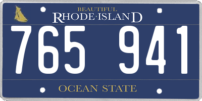 RI license plate 765941
