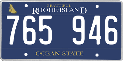 RI license plate 765946