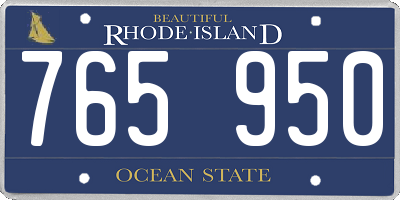 RI license plate 765950
