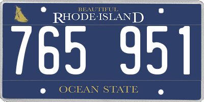 RI license plate 765951