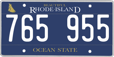 RI license plate 765955