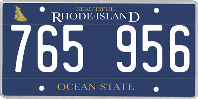 RI license plate 765956