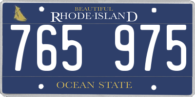 RI license plate 765975