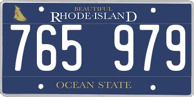 RI license plate 765979