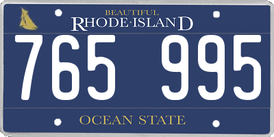 RI license plate 765995