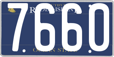 RI license plate 7660