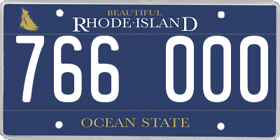 RI license plate 766000