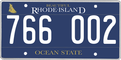 RI license plate 766002