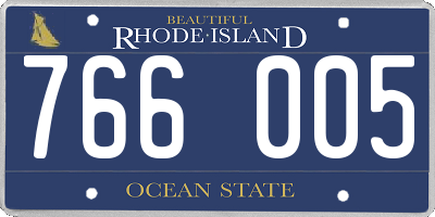 RI license plate 766005