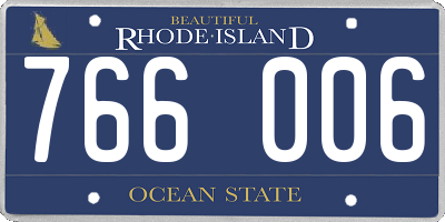 RI license plate 766006