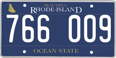 RI license plate 766009