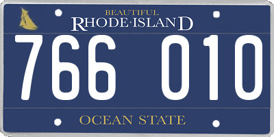 RI license plate 766010