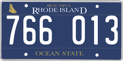 RI license plate 766013