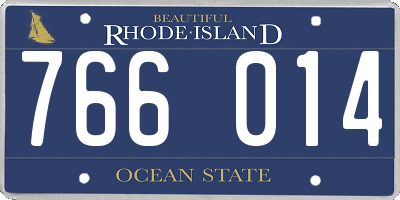 RI license plate 766014