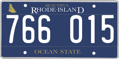 RI license plate 766015