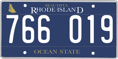 RI license plate 766019