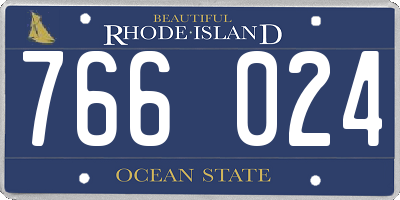 RI license plate 766024