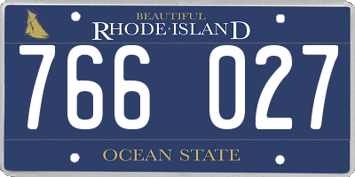 RI license plate 766027