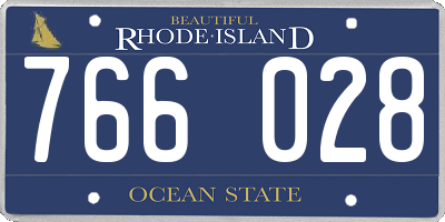 RI license plate 766028