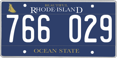 RI license plate 766029