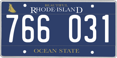 RI license plate 766031