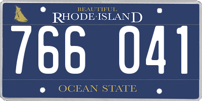 RI license plate 766041