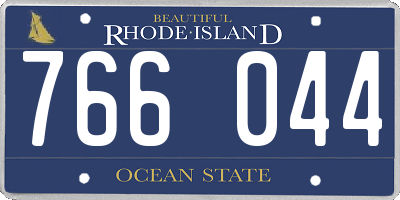 RI license plate 766044