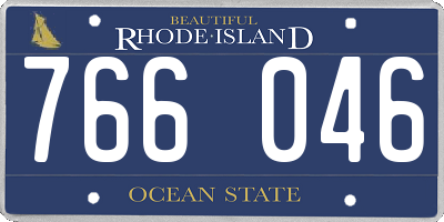 RI license plate 766046
