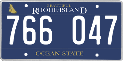 RI license plate 766047