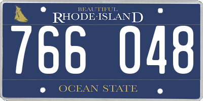 RI license plate 766048
