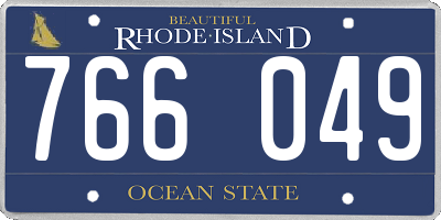RI license plate 766049