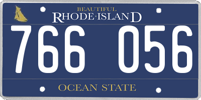 RI license plate 766056