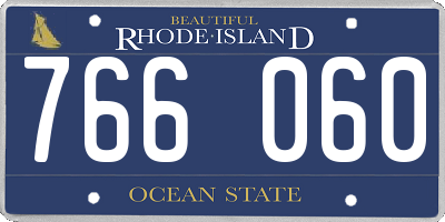 RI license plate 766060